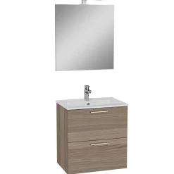 Mobile bagno con lavabo e specchio LED sospeso Stella 68x45x61 cm cordoba