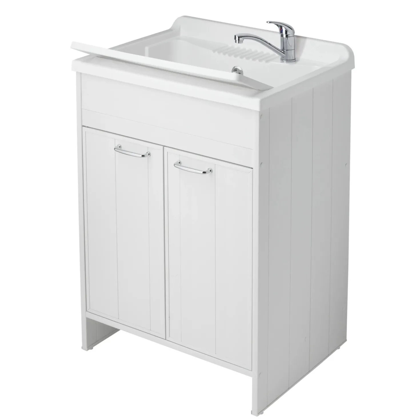 Mobile bagno lavabo a terra Pratiko 60x50x85 cm bianco