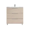 Mobile bagno lavabo sospeso Chloe 3 cassetti 80 cm olmo