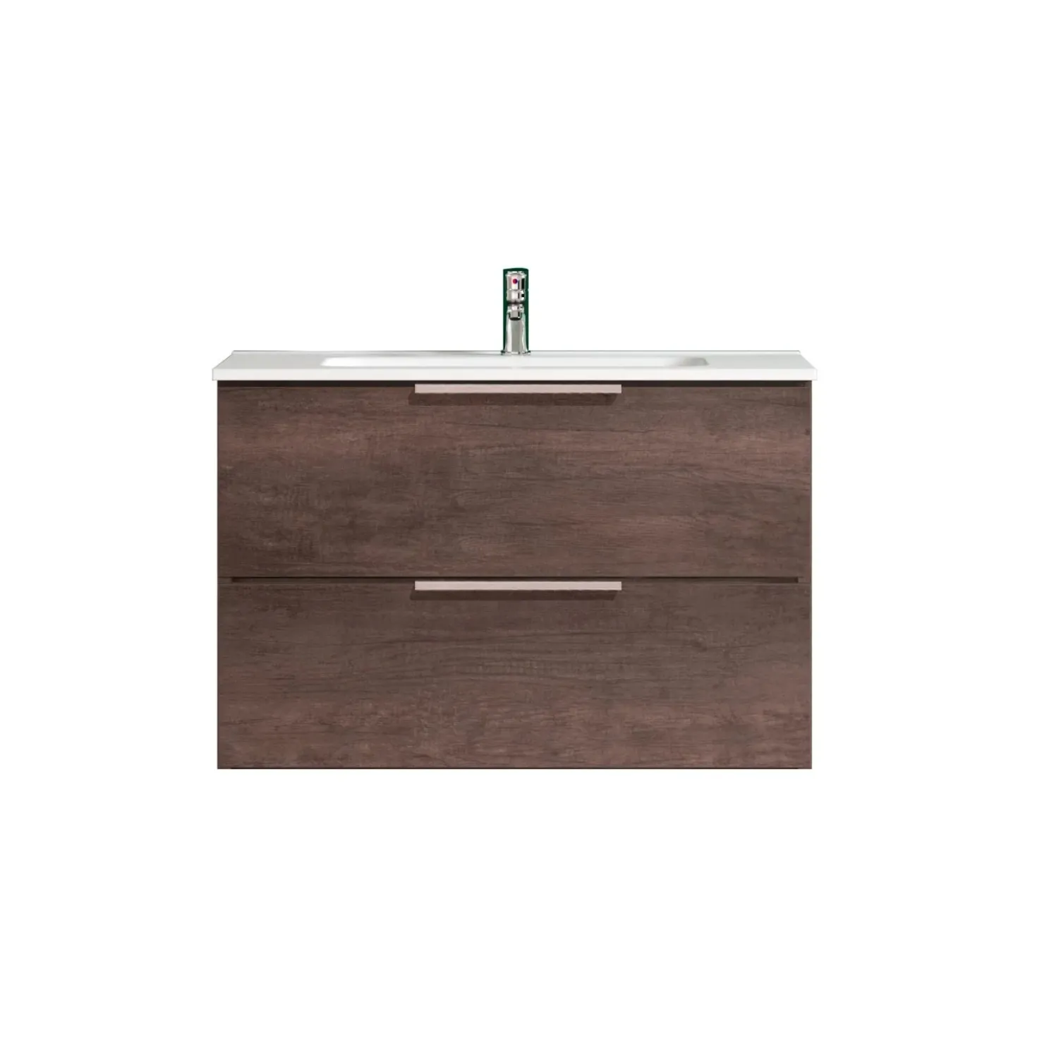 Mobile bagno sottolavabo sospeso Chloe 80x50x45 cm rovere scuro