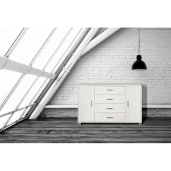 Mobile cassettiera in kit Sarmog 4 cassetti 112x70x41 cm bianco