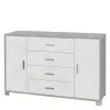 Mobile cassettiera in kit Sarmog 4 cassetti 112x70x41 cm cemento