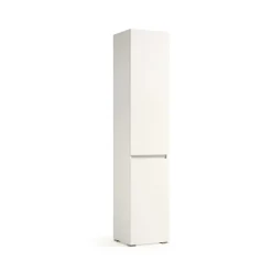 Mobile colonna con cestello biancheria 2 ripiani 45x37x195 cm bianco