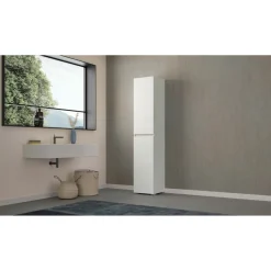 Mobile colonna con cestello biancheria 2 ripiani 45x37x195 cm bianco