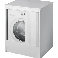 Mobile coprilavatrice a serrandina in pvc 70x60x94 cm bianco