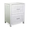 Mobile da esterno in alluminio 2 cassetti bianco 70x54,5x90 cm