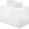Mobile lavabo con lavabo granito Idrostile 800x520 mm bianco