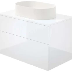 Mobile lavabo con lavabo granito Idrostile 800x520 mm bianco