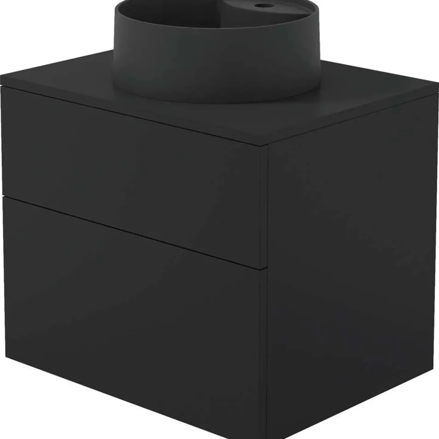 Mobile lavabo con lavabo granito Idrostile 600x520 mm nero