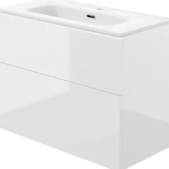 Mobile lavabo con lavabo Idrostile 800x600 mm bianco brillante
