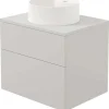 Mobile lavabo con lavabo granito Idrostile SlowMotion 600x520 mm cachemire