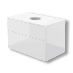 Mobile lavabo con piano Idrostile 800x520 mm bianco brillante