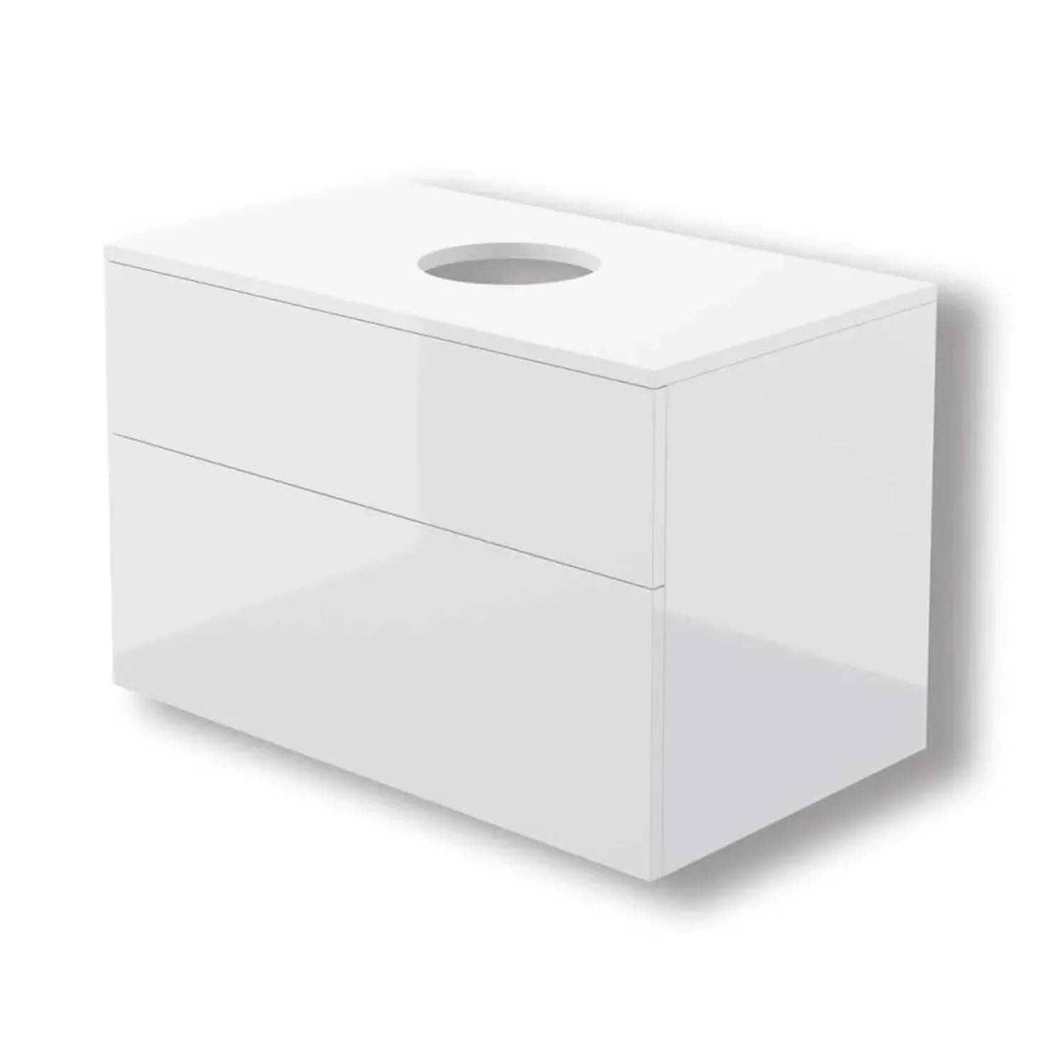Mobile lavabo con piano Idrostile 800x520 mm bianco brillante