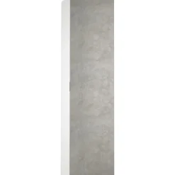 Mobile multiuso a un`anta con 7 ripiani 50x30x182 cm cemento e bianco