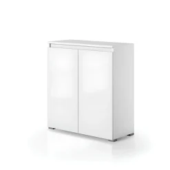Mobile multiuso con 3 ripiani interni 80x37x102 cm bianco