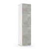 Mobile multiuso con anta singola 4 ripiani 195x45x45 cm cemento