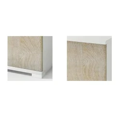 Mobile multiuso con doppia anta 4 ripiani regolabili 195x90x45 cm rovere