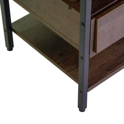 Mobiletto Mudra 1 cassetto in legno noce e nero 40x40h50 cm