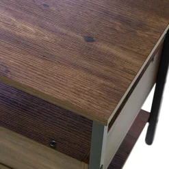 Mobiletto Mudra 1 cassetto in legno noce e nero 40x40h50 cm