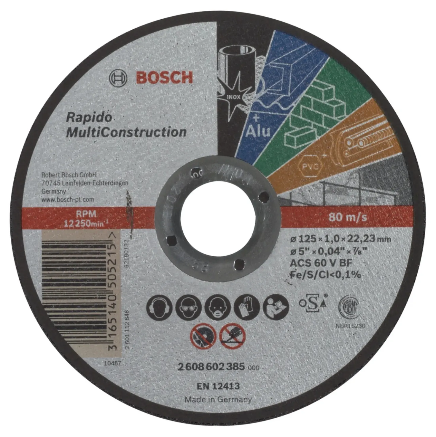 Mola da taglio rapido Bosch multiuso 125 mm