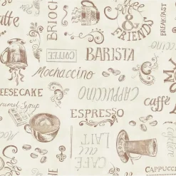 Mollettone D-c-fix stampato Padua 140 cm x 20 m Coffee al metro