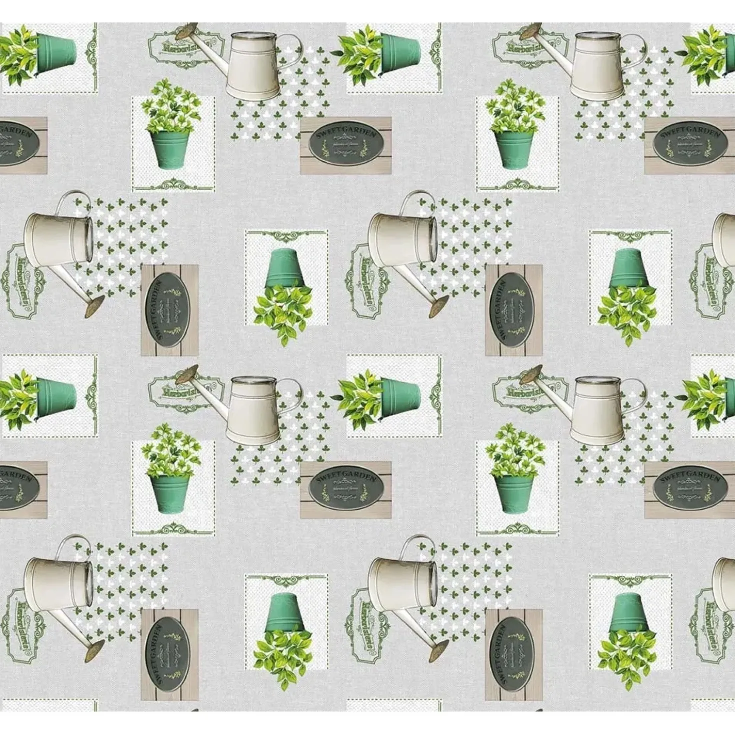 Mollettone stampato Padua D-c-fix Jardin Aromatique 140 cm x 20 m al metro