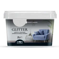 Moon decorativo Glitterato Bianco candido