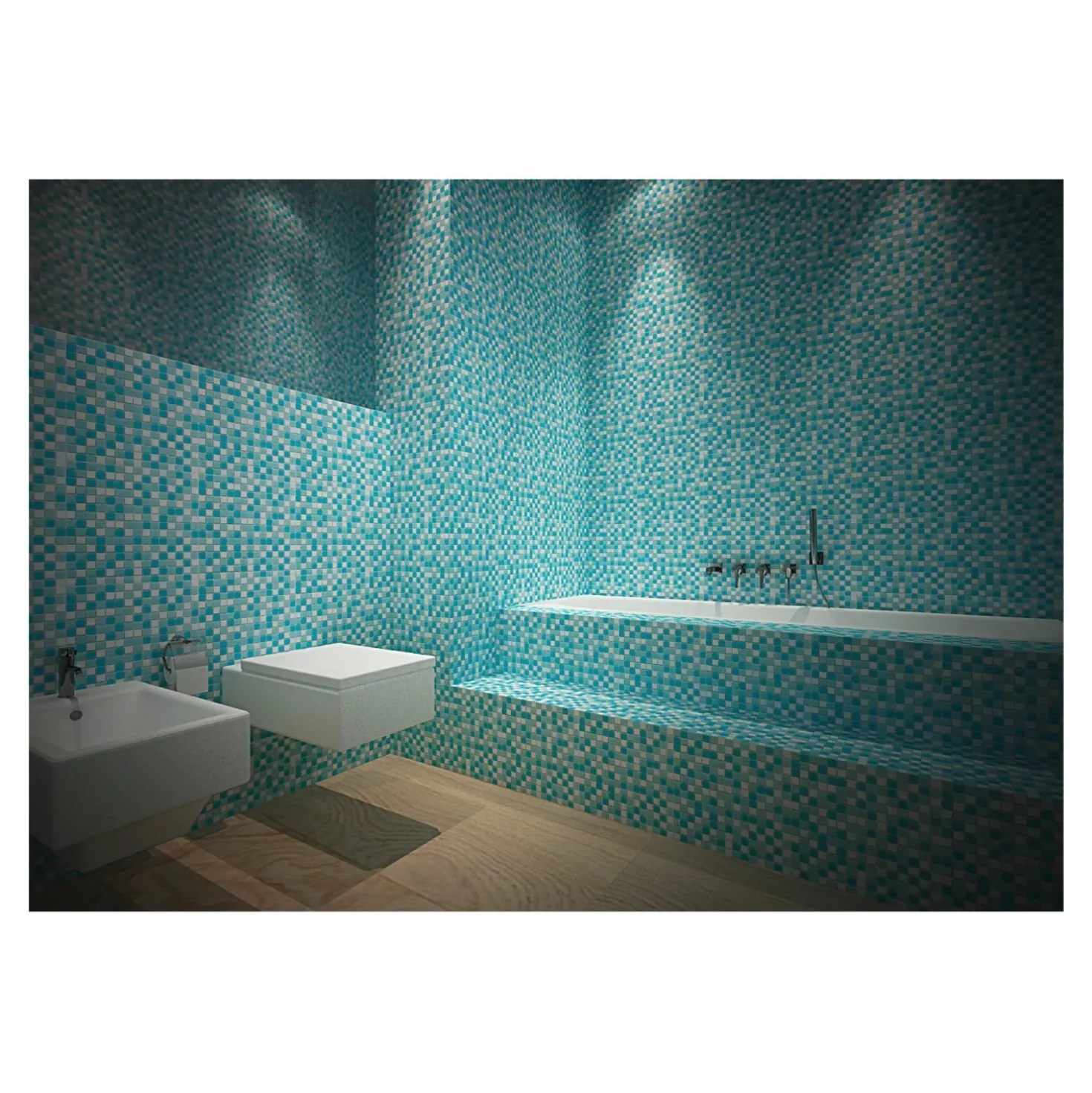 Mosaico decorativo Mix Classic swimming 32,7x32,7 cm