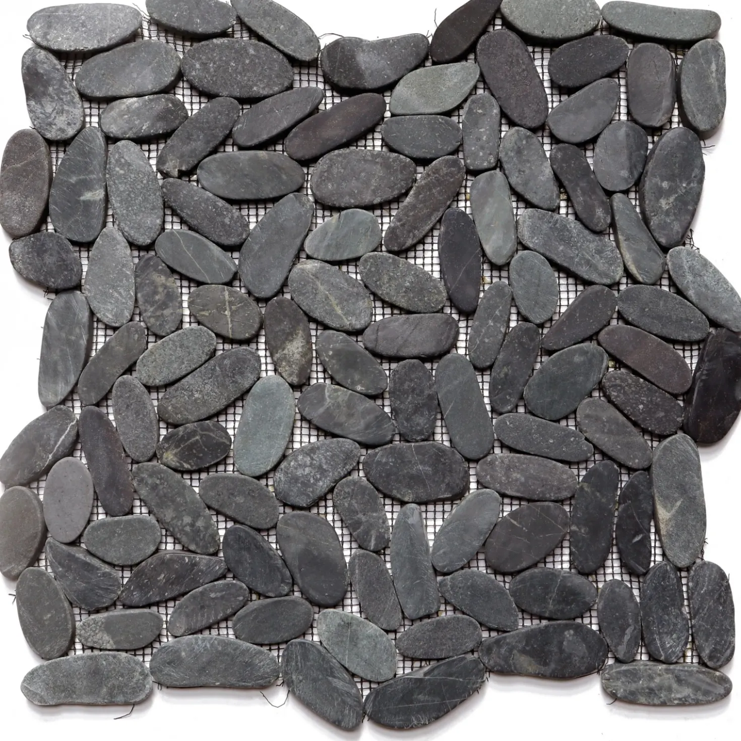 Mosaico decorativo Ovalepiatto pietra nera 30 cm x 30 cm