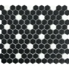 Mosaico Esagonina cm 29,4x29,4 in grès smaltato nero-bianco
