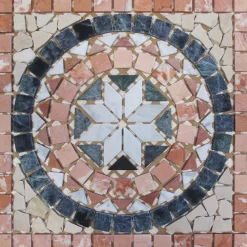 Mosaico Rosone Garda Rosa cm 33x33 in pietra naturale