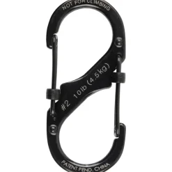Moschettone doppio Nite Ize Slide Lock misura 2 nero