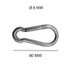 Moschettone inox 80 mm