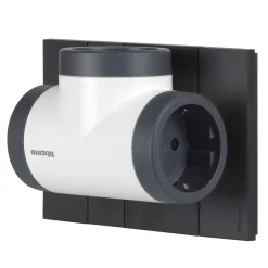 Multi adattatore Bticino S3626D 3 Prese tedesca Bianco e Grigio