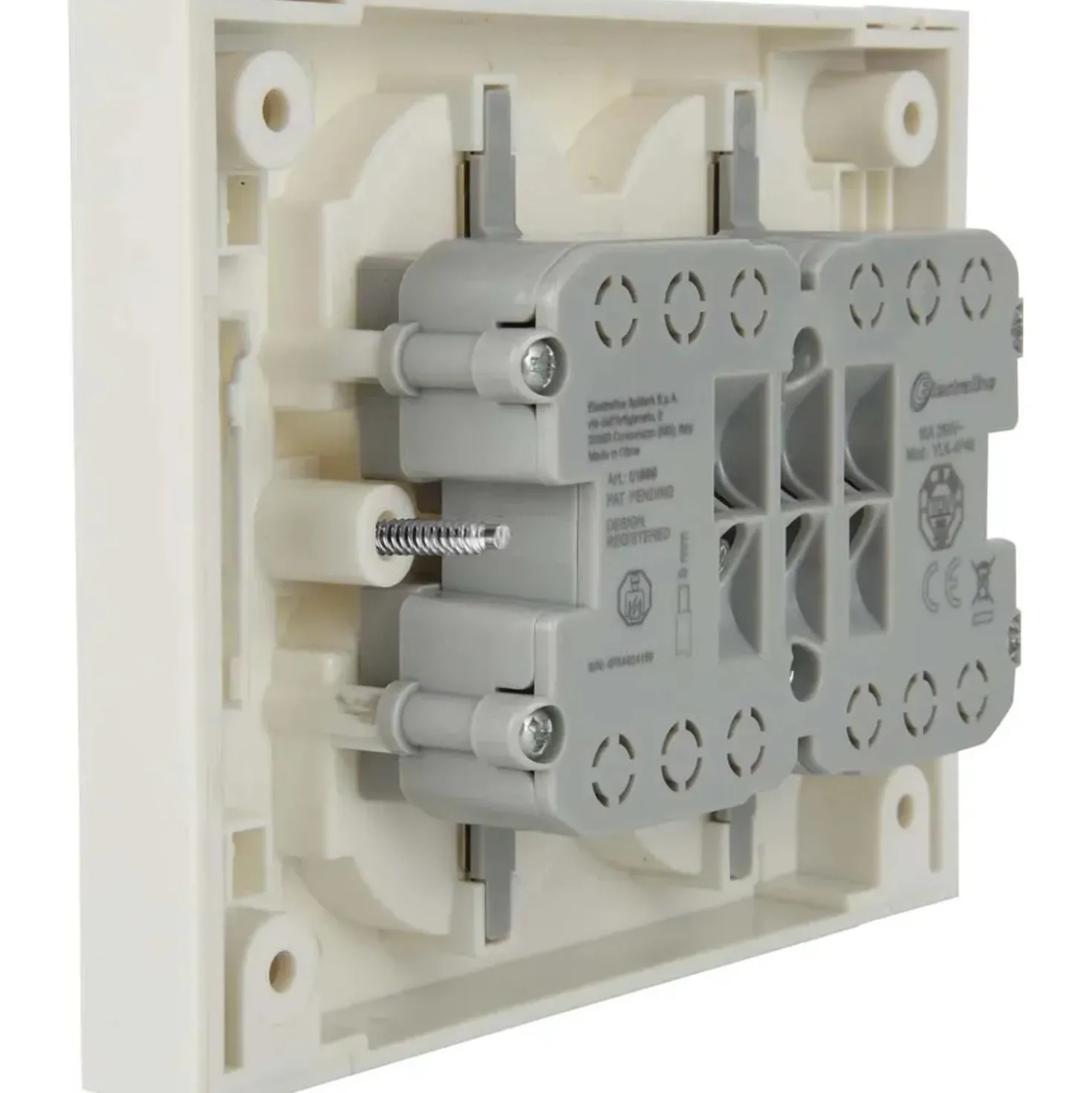 Multipresa da incasso quadra 4 prese bianco