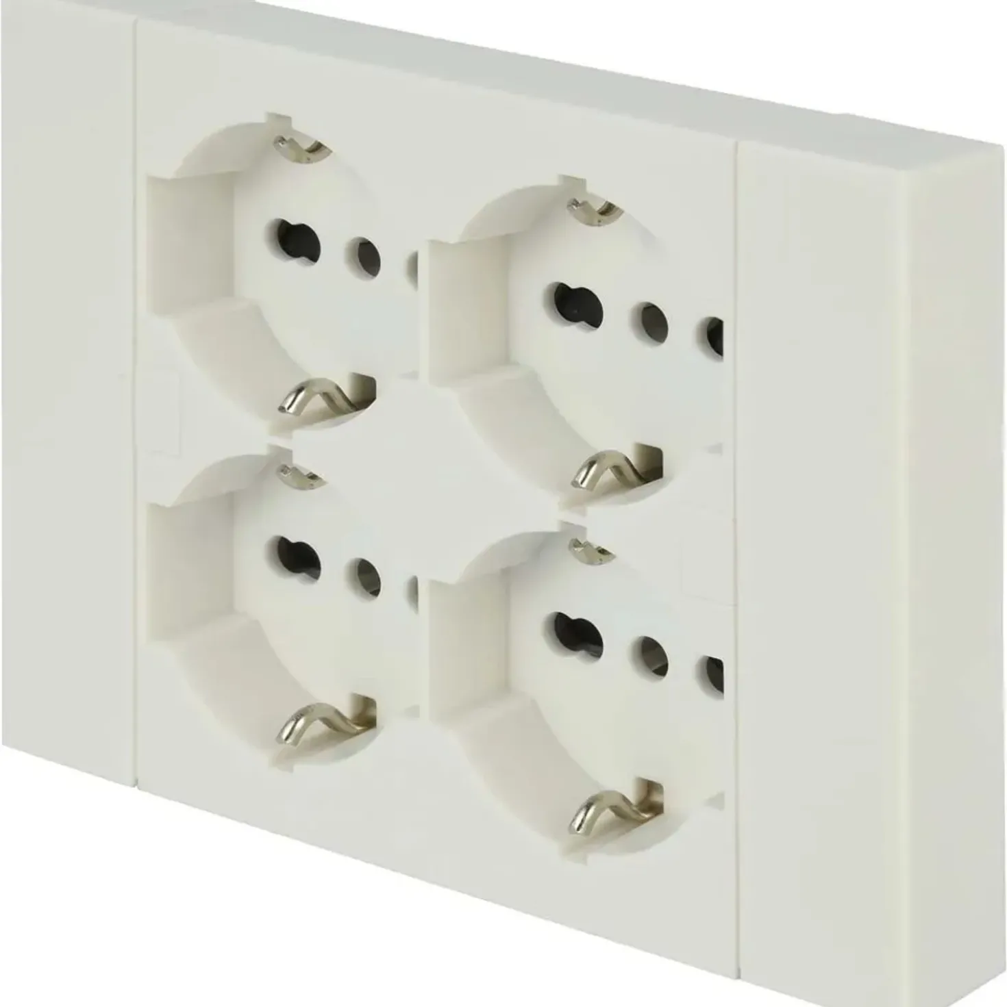 Multipresa da incasso quadra 4 prese bianco