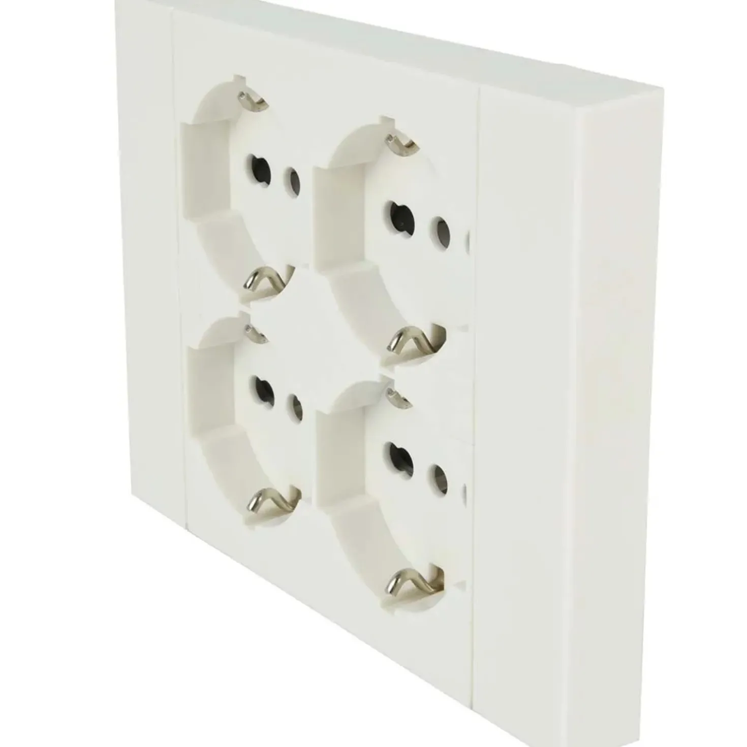 Multipresa da incasso quadra 4 prese bianco