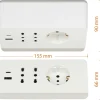 Multipresa da scrivania Bticino con interruttore 2 prese USB da 3A bianco