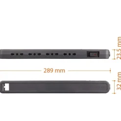 Multipresa elettrica Bticino Ultraslim 4 Prese Bipasso Interruttore nero