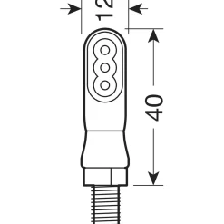 Nano coppia indicatori di direzione per moto - 12V LED