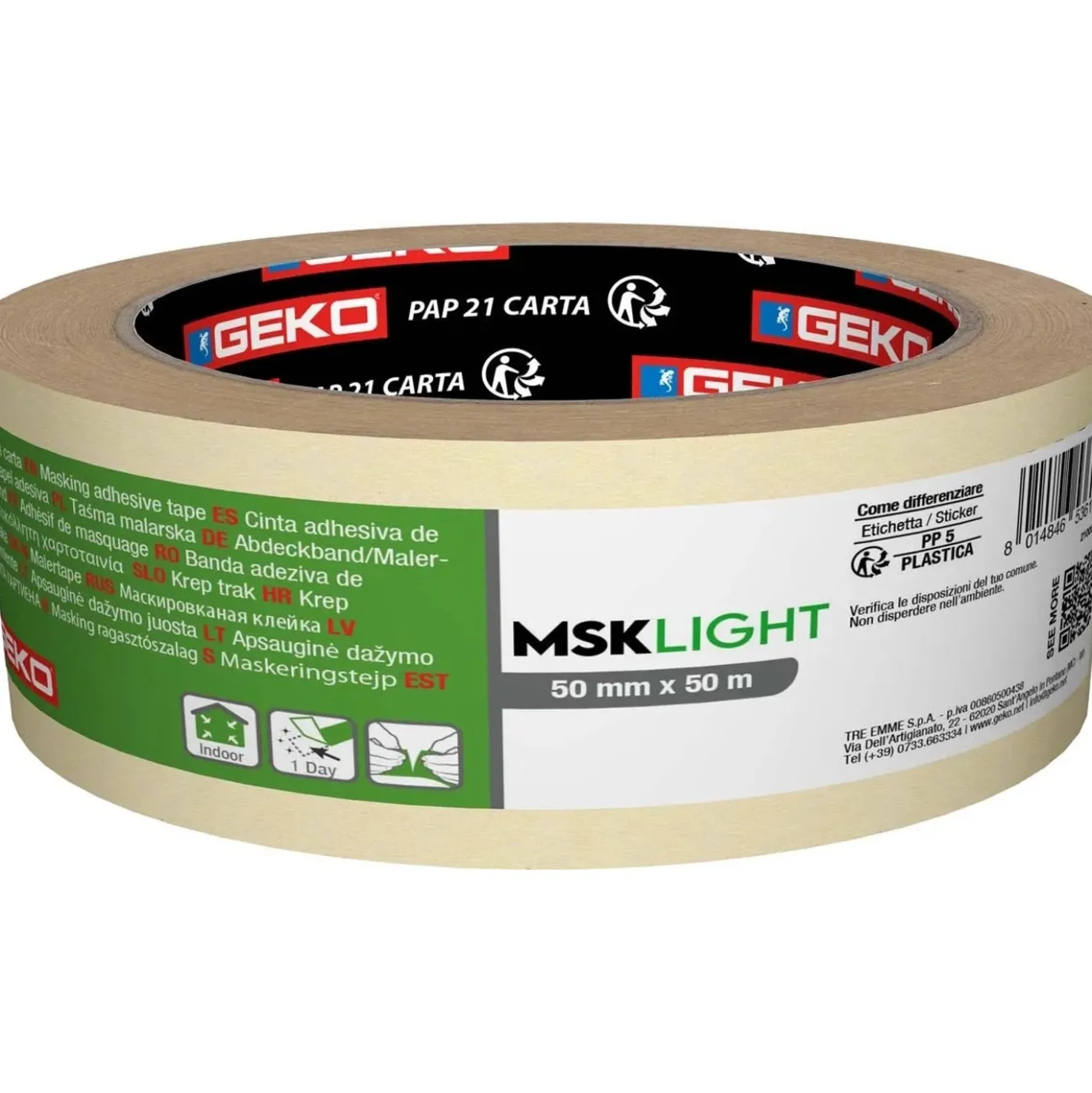 Nastro adesivo carta Hot Melt 50 mm x 50 m bianco