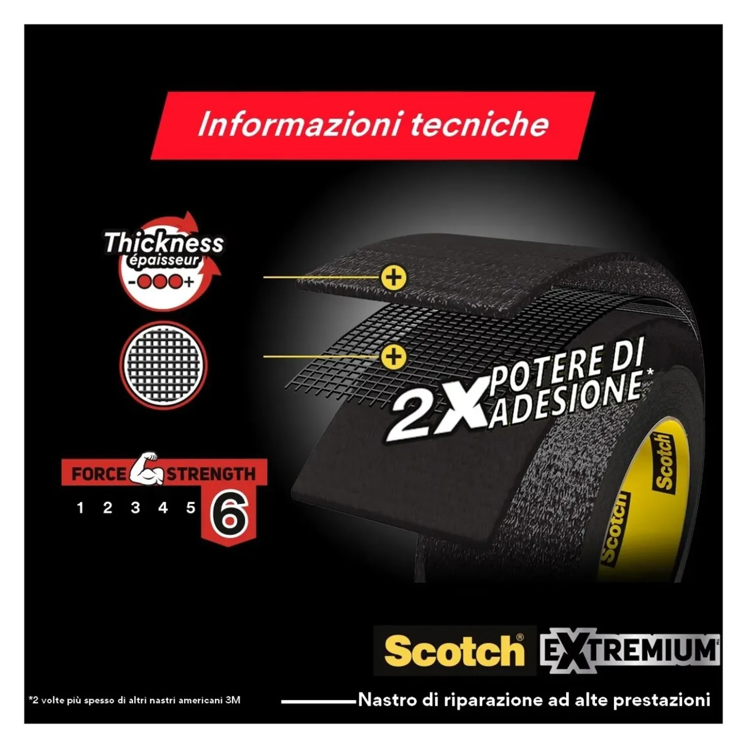 Nastro adesivo impermeabile Scotch® Extremium™ 24 mm x 10 m nero