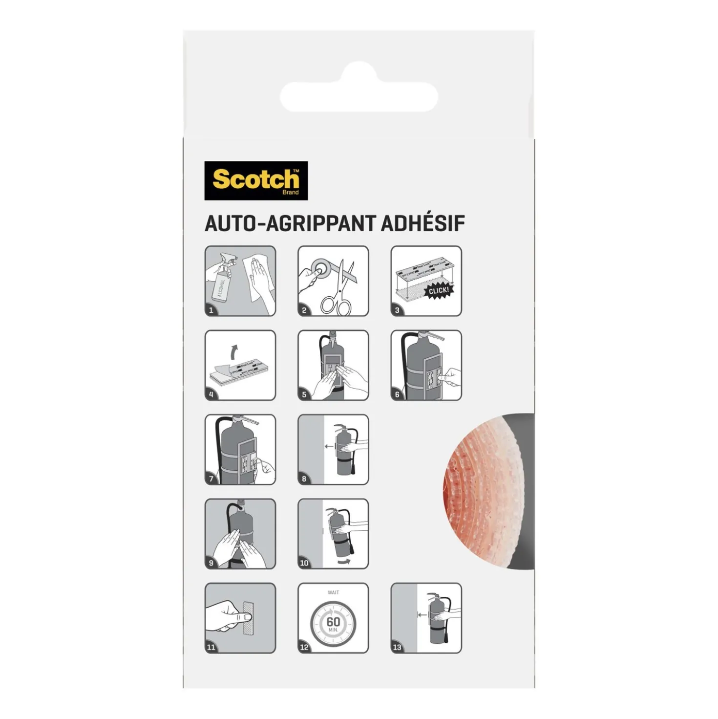 Nastro adesivo per fissaggio Scotch Extreme Fasteners 25 mm x 1 m trasparente
