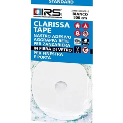 Nastro adesivo ripara rete zanzariera Irs Clarissa Tape 500 cm bianco