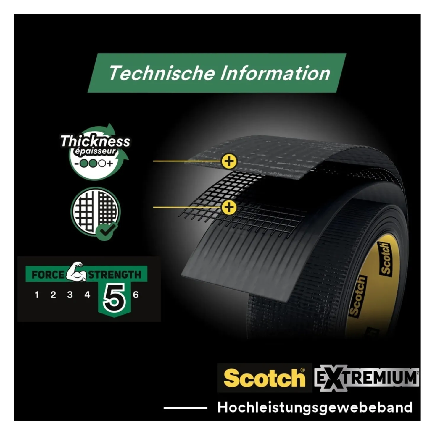 Nastro adesivo Scotch® Extremium™ All Weather 48 mm x 27 m nero