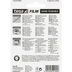 Nastro adesivo Tesa con strappo manuale 19 mm x 25 m trasparente