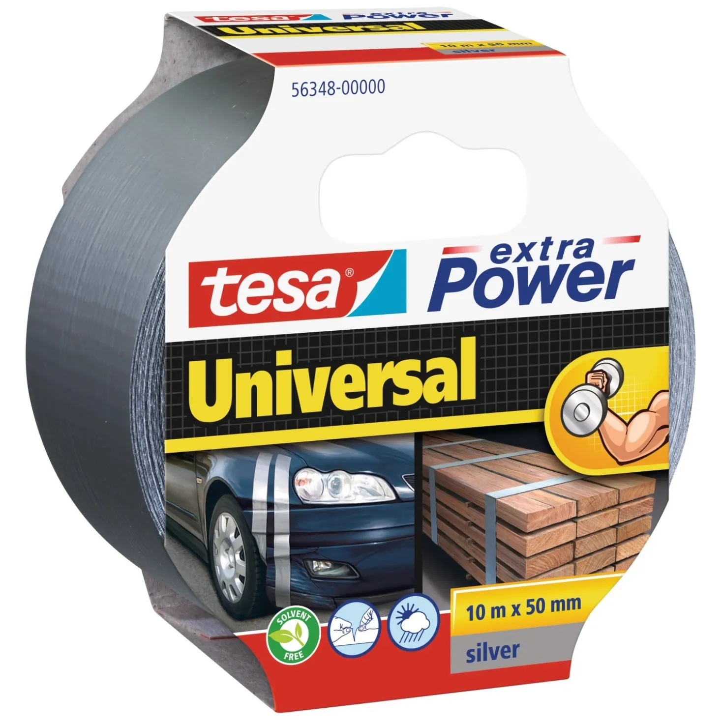 Nastro adesivo Tesa Power Universal 50 mm x 10 m argento