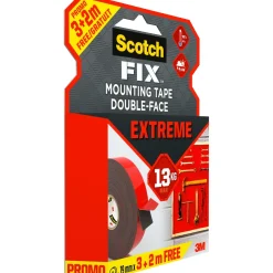 Nastro biadesivo permanente Scotch-Fix Extreme 19 mm x 5 m rosso