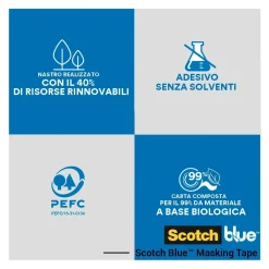 Nastro per mascheratura ScotchBlue 24 mm x 41 m blu