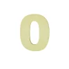 Numero 0 decorativo in legno 12 cm